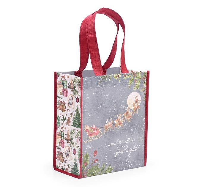 A-95 Tote Sm Night Before Christmas   (2 sided Santa w/Message )