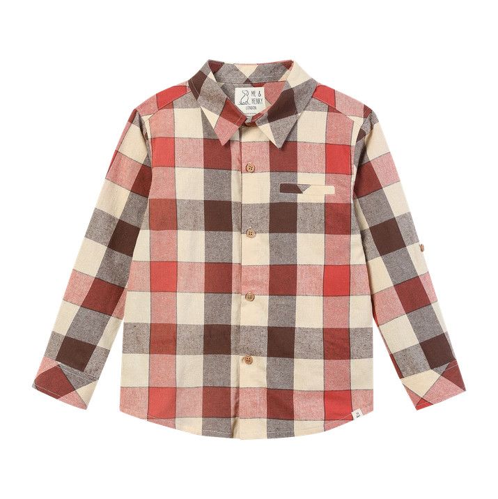 Atwood Woven Shirt - Rust/Cream Plaid