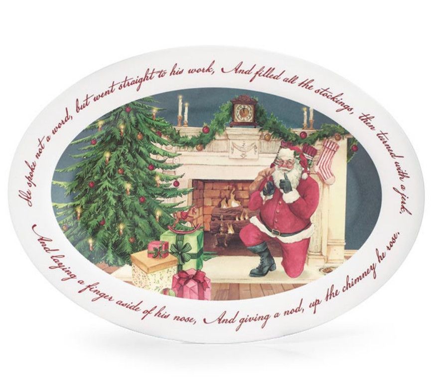 NIGHT BEFORE CHRISTMAS SANTA PLATTER