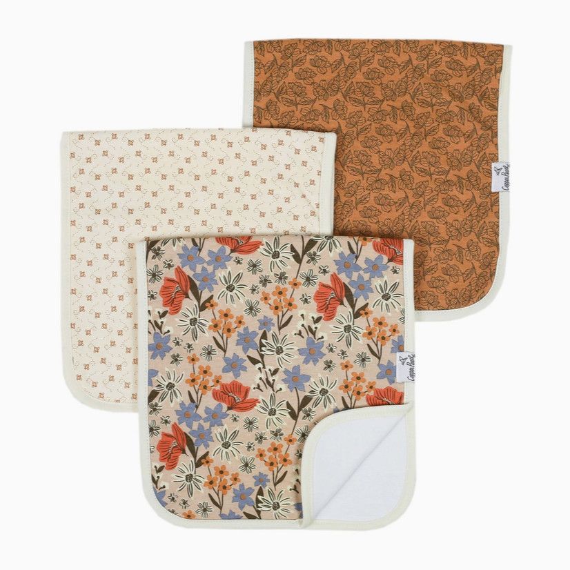 3 pk Burp Cloth Set - Eden