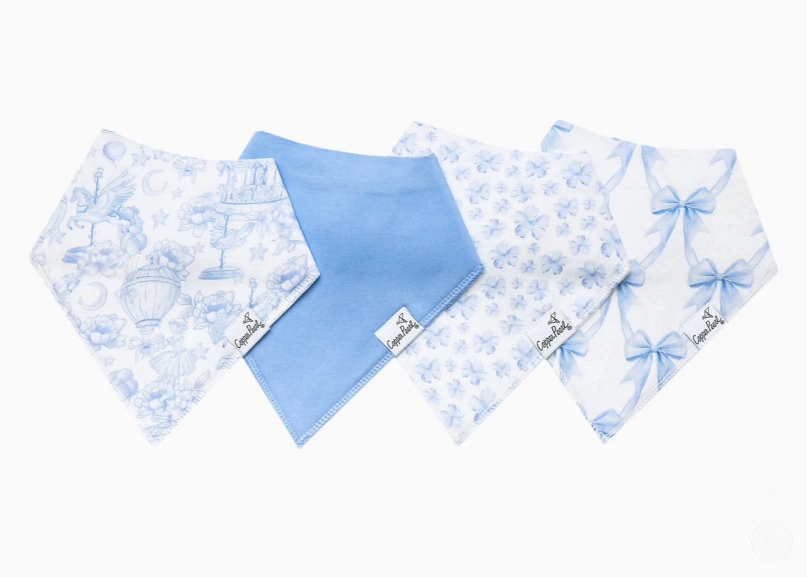 4 pk Bandana Bib Set- Vintage Carnival