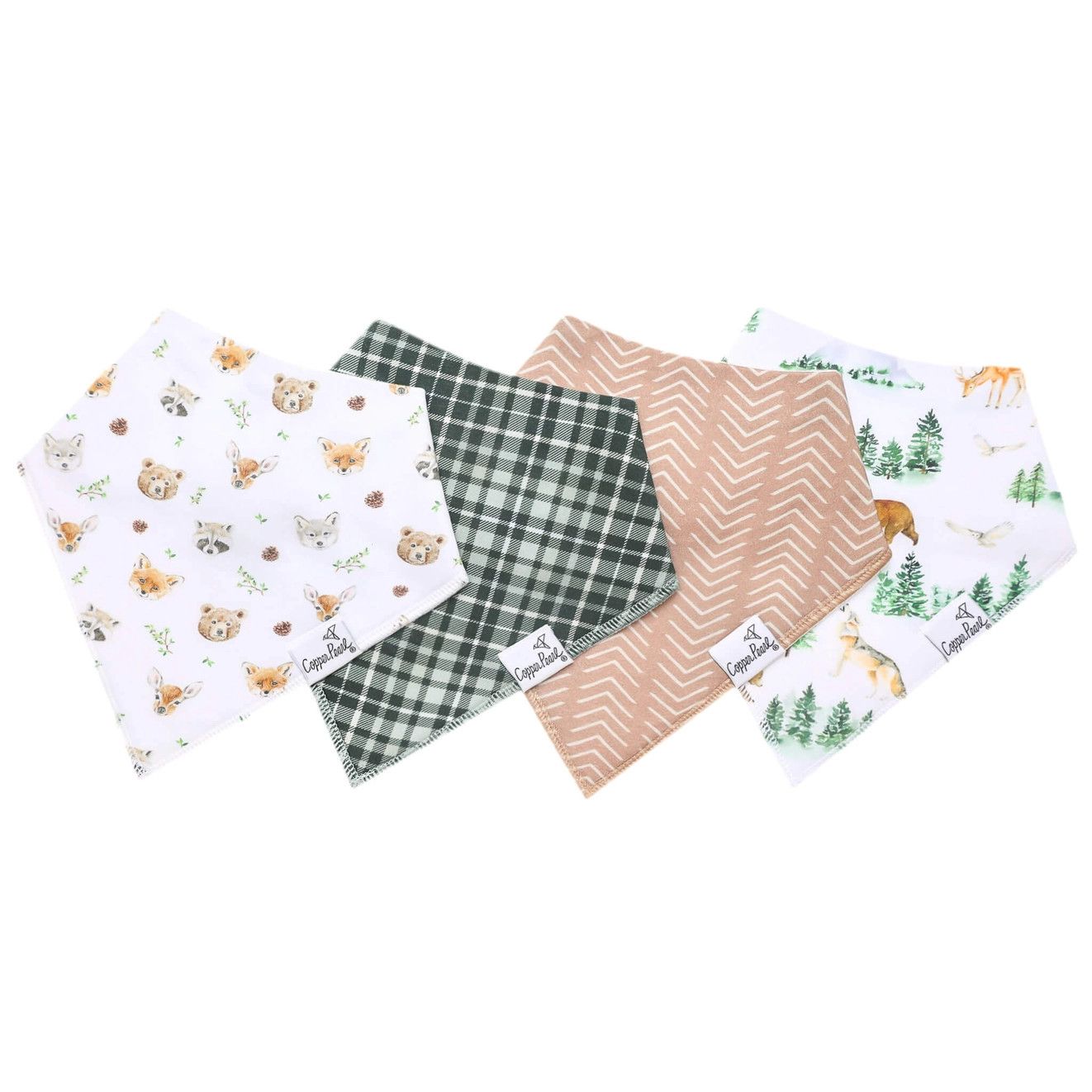 4 Pack Baby Bandana Bibs-Wilder