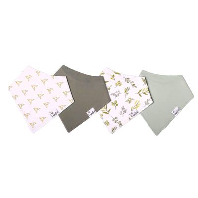 4 pk Baby Bandana Bib Set - Haven