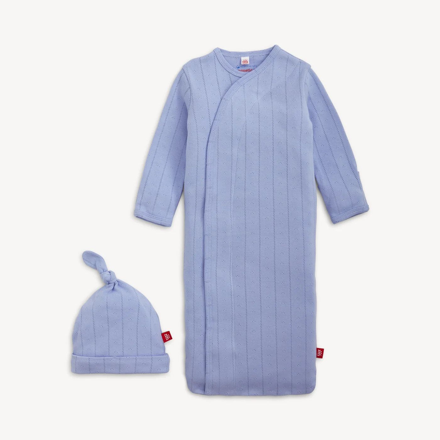 Wisteria Pointelle Magnetic Gown and Magnetic Hat Set