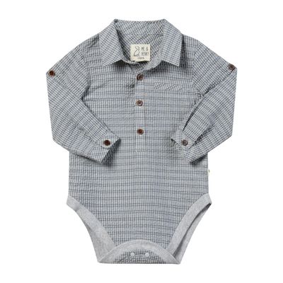 Chambray -Stripe Seersucker Onesie