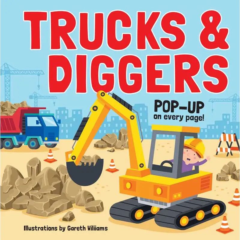 Trucks &amp; Diggers: Pop-Up Book