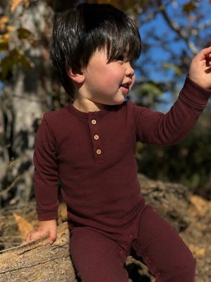 Mason Henley Romper- Burgandy