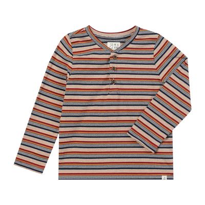 Adams Henley  Pumpkin/Red Multi Stripe