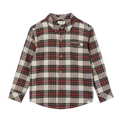 Atwood Woven Shirt Cream/Green Plaid