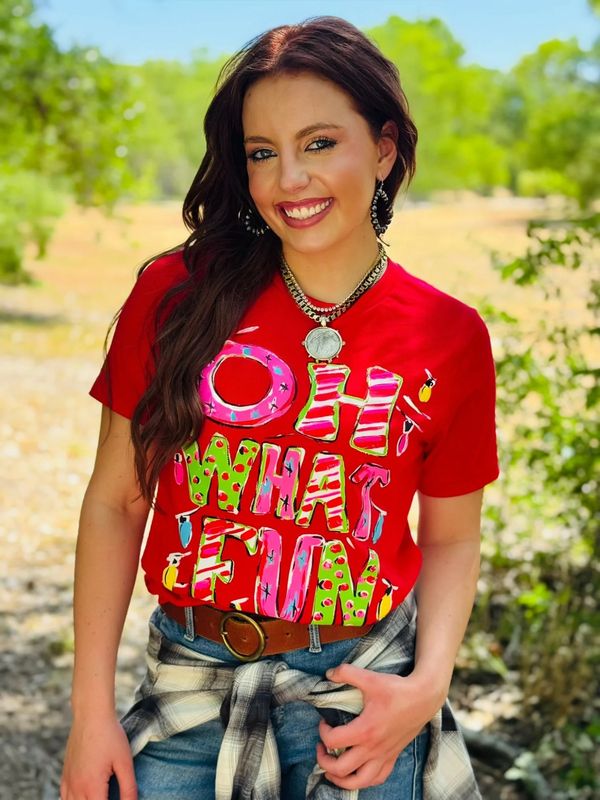 Oh What Fun Tee Red