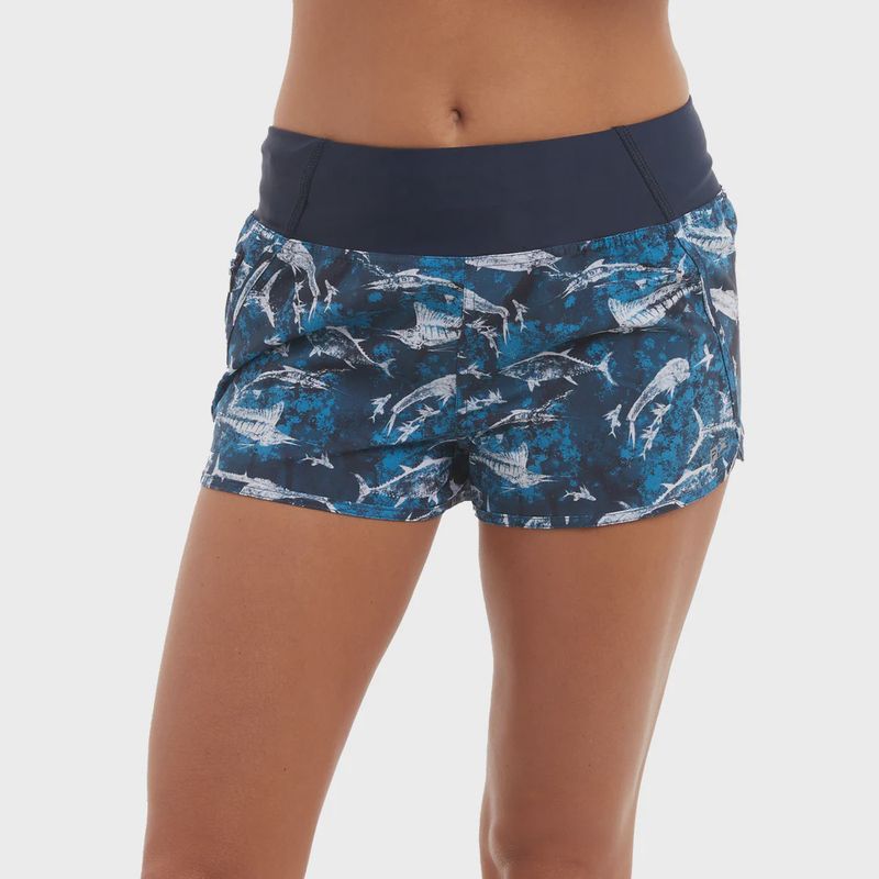 Pelagic Ladies Bali Active Gyotaku Navy