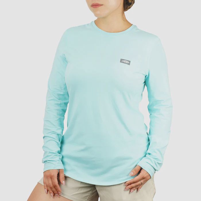 Aftco AirOMesh Ladies LS Turquoise Heather
