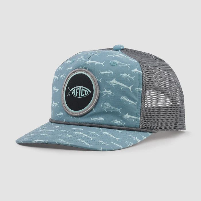 AFTCO Big 3 Trucker Hat Arctic Green