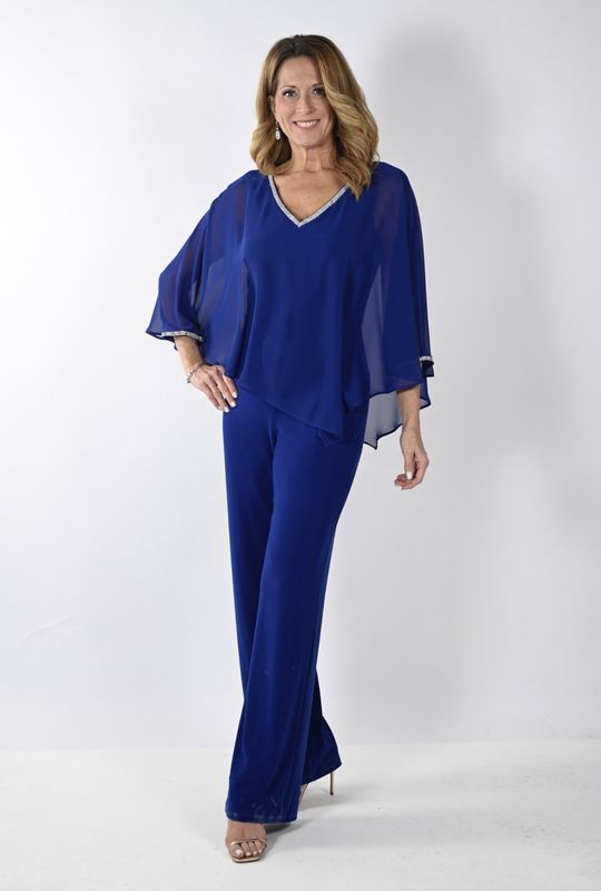 Frank Lyman Imperial Blue Pantsuit 239197