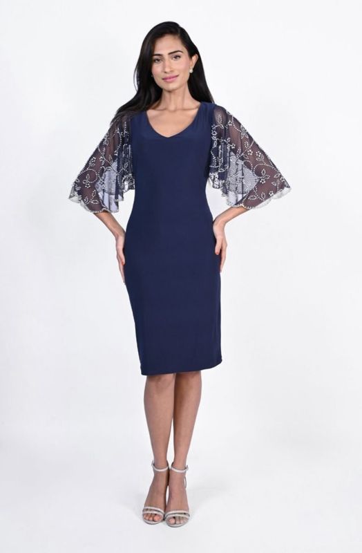 Sequin Flutter Sleeve Dress