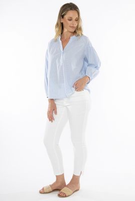 Shirred Sleeve Shirt 576J3029A