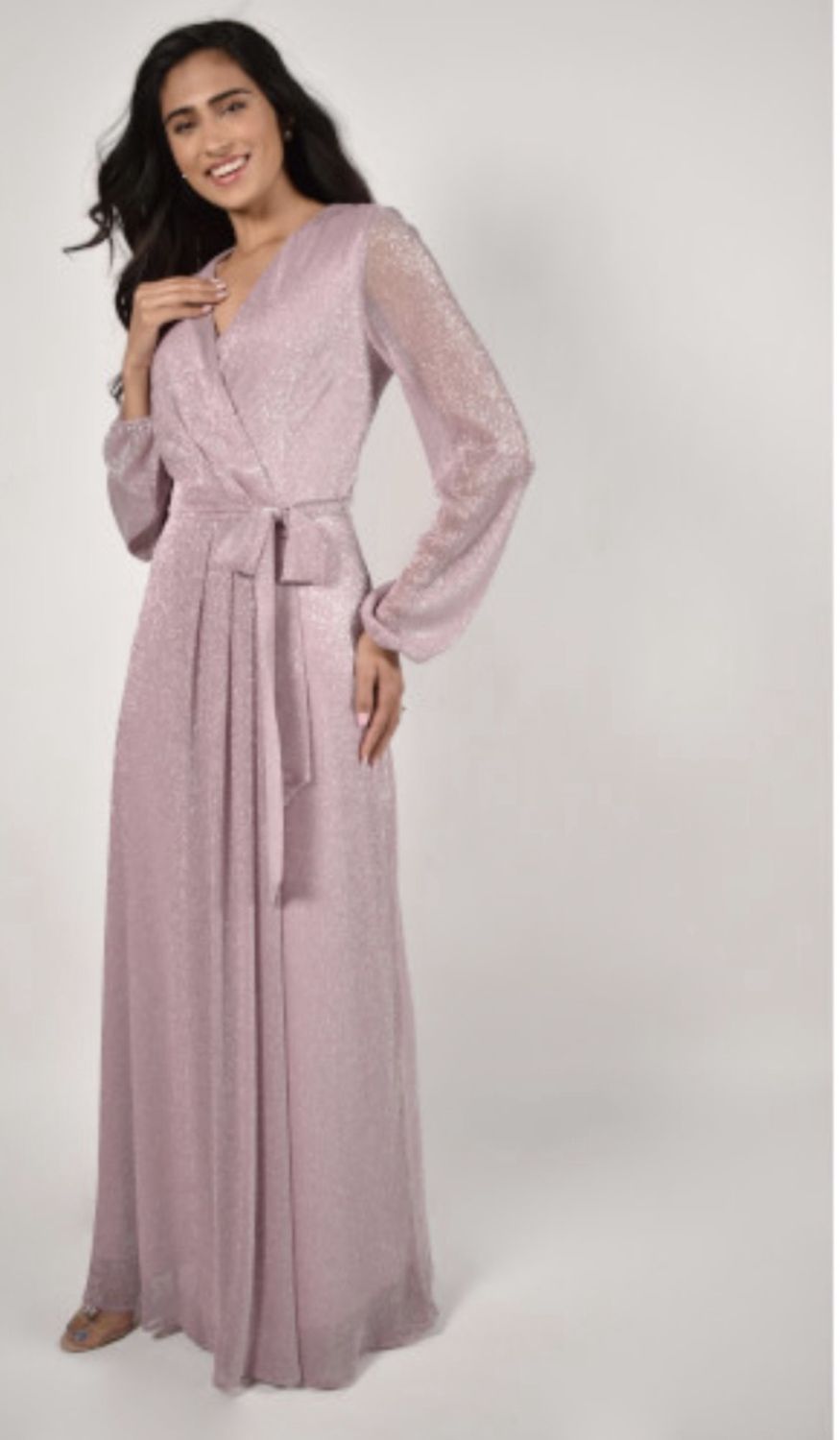 Frank Lyman Pale Lavender/Blush Full Length Gown 228212