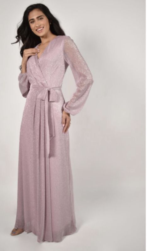 Frank Lyman Pale Lavender/Blush Full Length Gown 228212