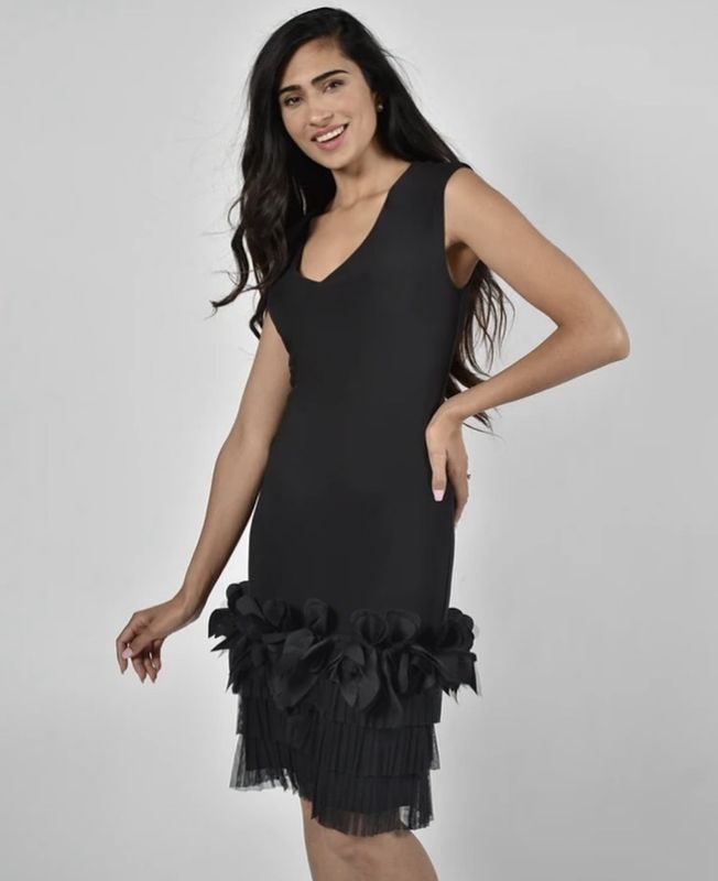 Frank Lyman Black Knit Dress 228100U