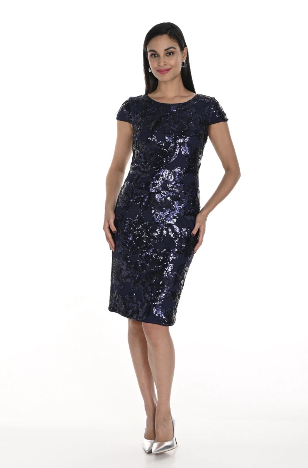 Frank Lyman Knit Sequin Dress 249140