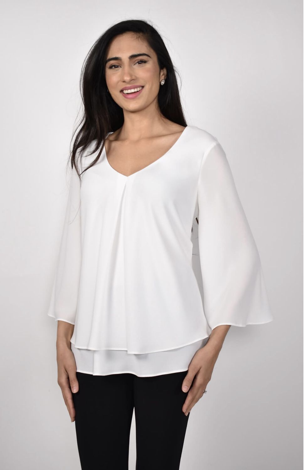 Frank Lyman Open Sleeve Top 176335 Off White