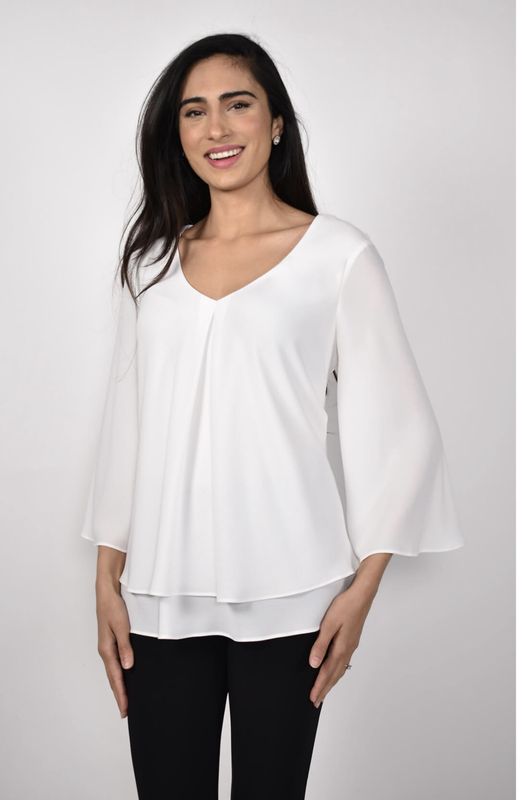 Frank Lyman Open Sleeve Top 176335 Off White