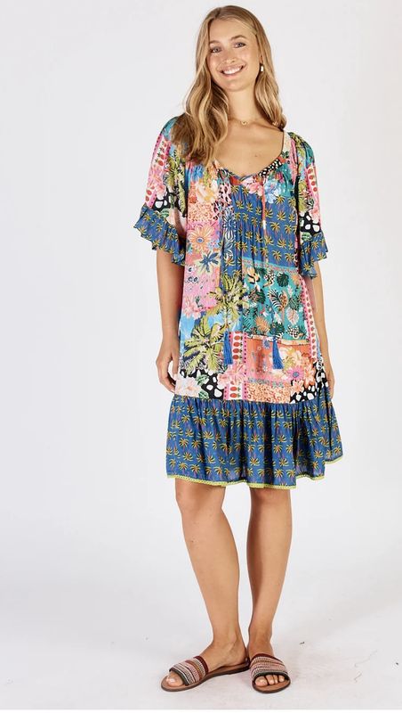 Lulalife Avoca Dress Lagoon