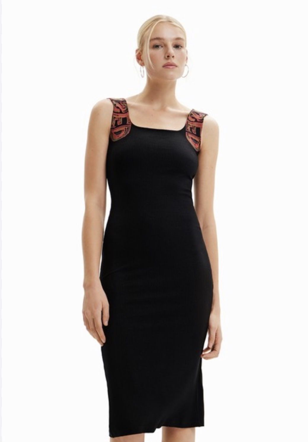 Desigual Womans Negro Dress 23SWVKAO
