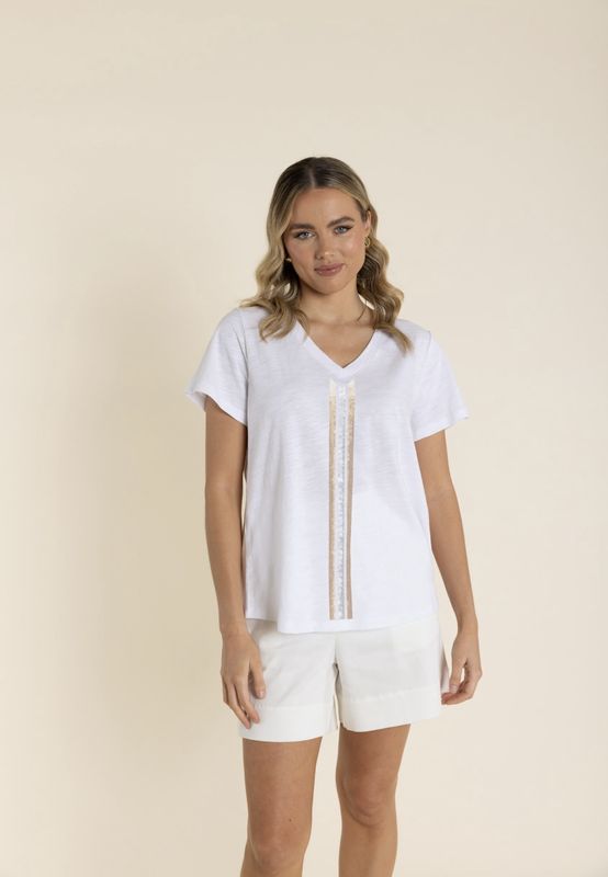 Two Tee&#39;s Vertical Stripe Tee 2945