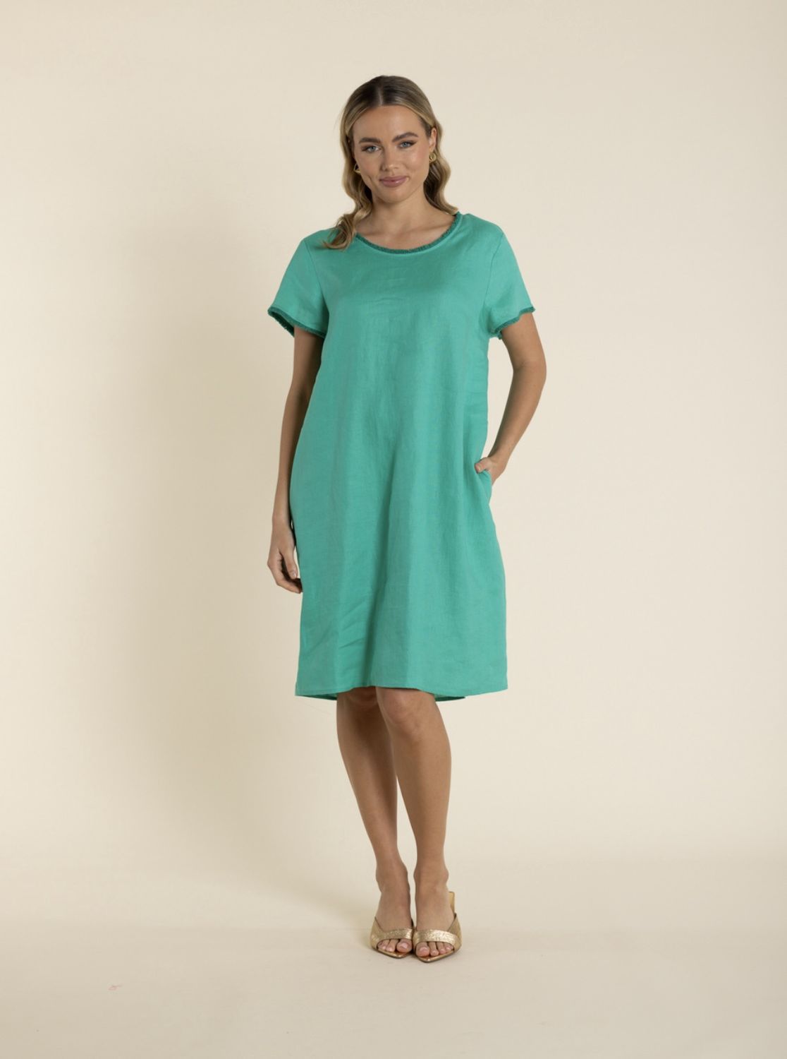 Two Tee&#39;s Linen Frill Dress 2938
