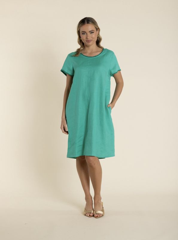 Two Tee&#39;s Linen Frill Dress 2938