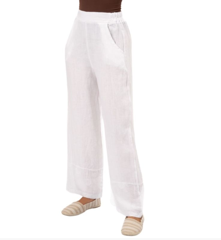 Vera May Bianco Linen Pant 6285