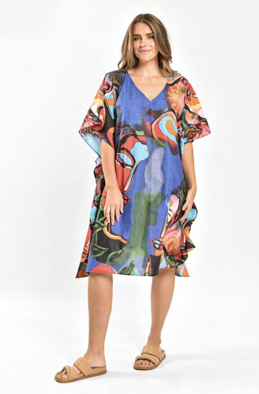 Saint Lori  Red Picasso Kaftan