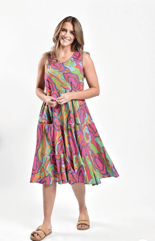 Saint Lori Abstract Sundress Dress 3301