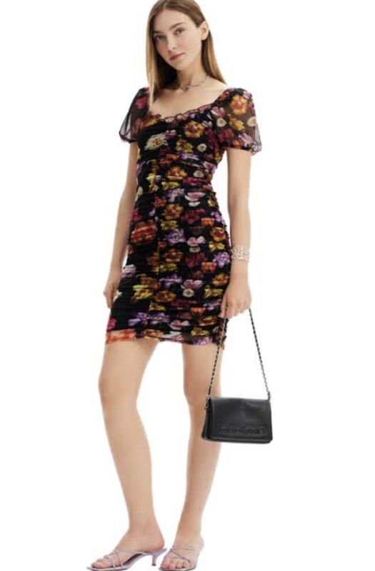 Desigual Womans Negro Dress 23SWVK80
