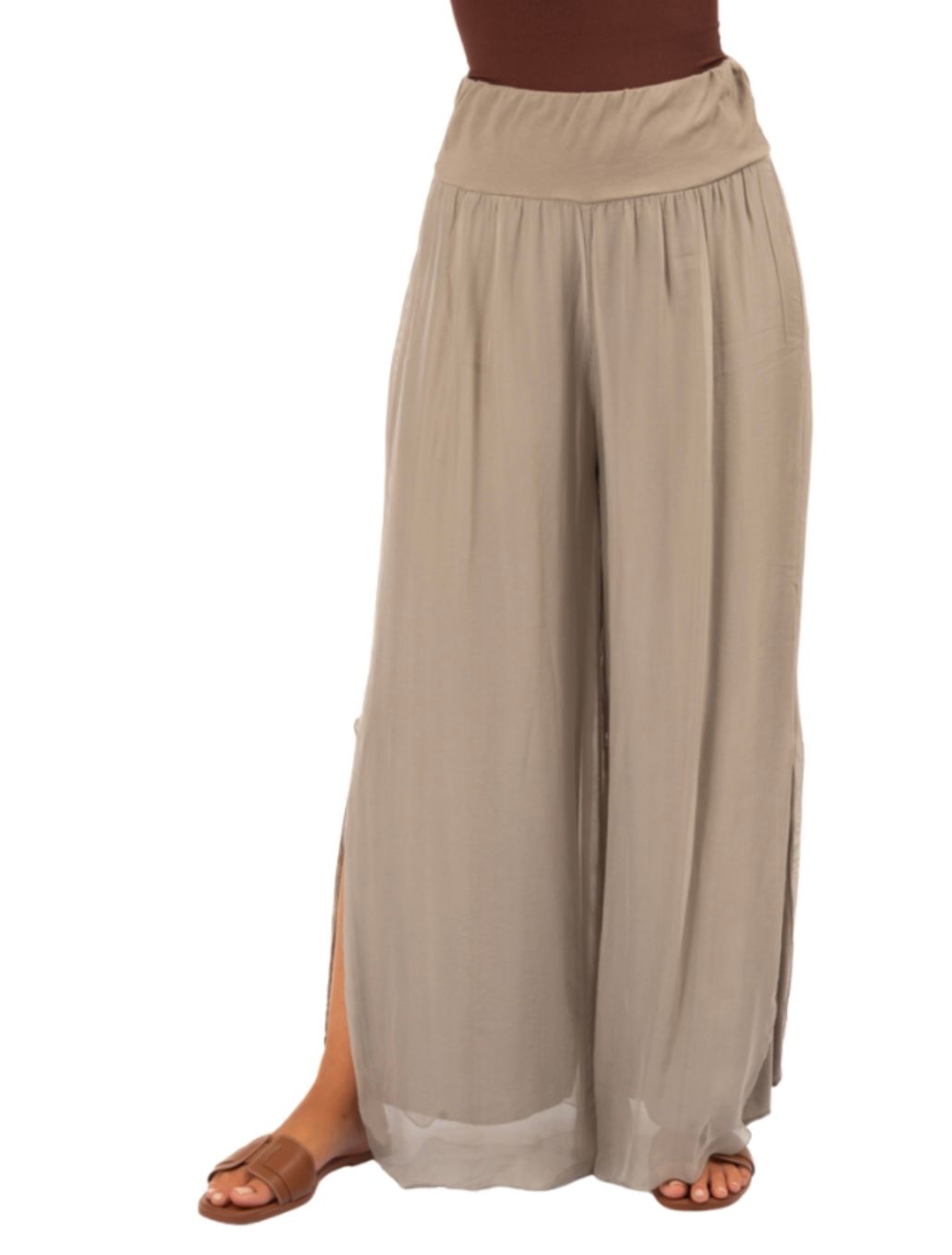 Vera May Bianco Silk Pant 6327