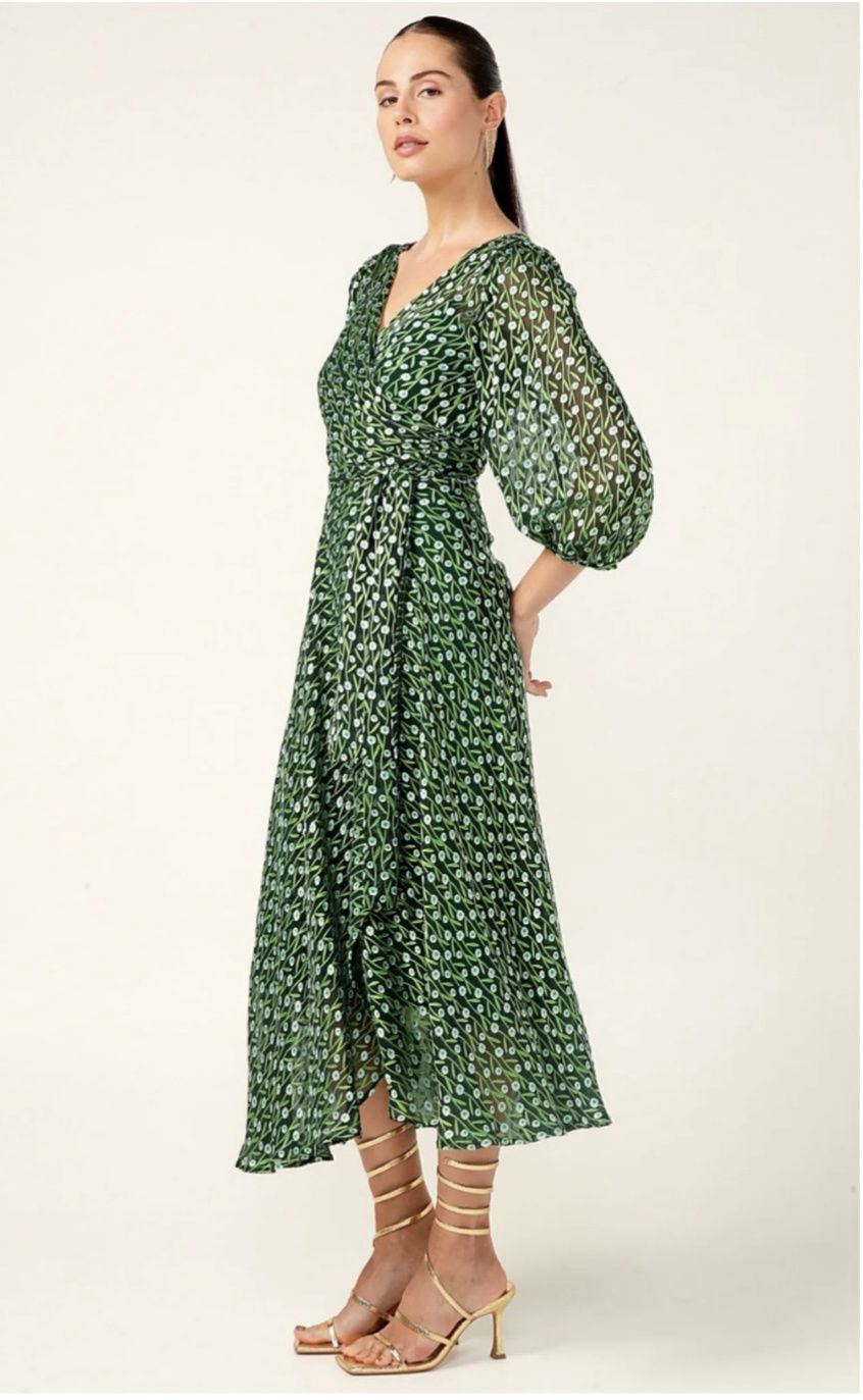 Sacha Drake Emerald Wonderland Midi Wrap