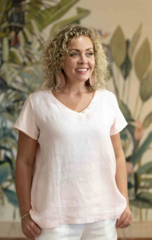 Italian Linen Amalia Top 1089