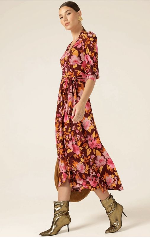 Sacha Drake Autumn Leaf Wrap Dress