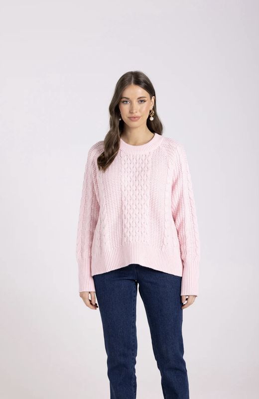 Two Tee&#39;s Soft Cotton/Merino Cable Knit 3019