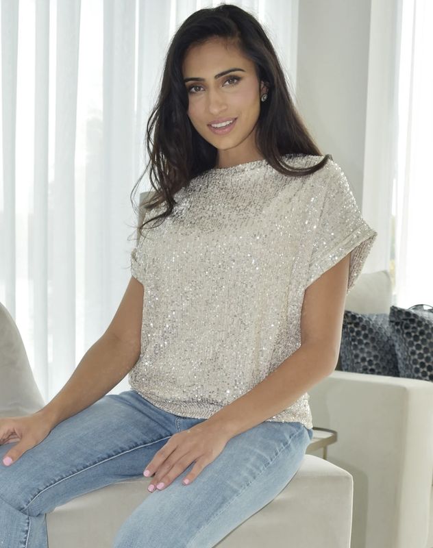Frank Lyman Sequin Top 226482