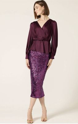 Sacha Drake Sequin Pencil Skirt SK01-W25