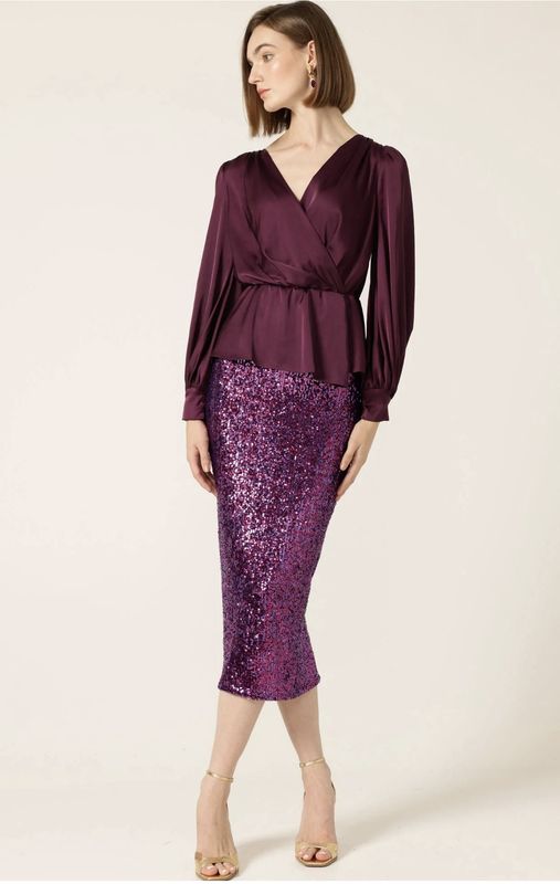 Sacha Drake Sequin Pencil Skirt SK01-W25