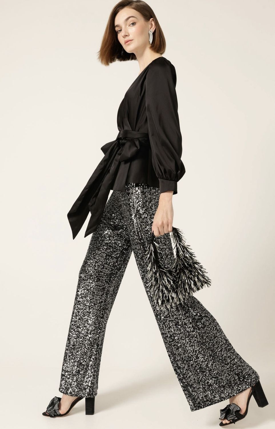 Sacha Drake Sequin Palazzo Pant P03-A24