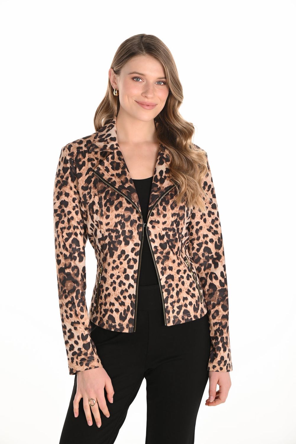 Frank Lyman Cheetah Knit Jacket 253857