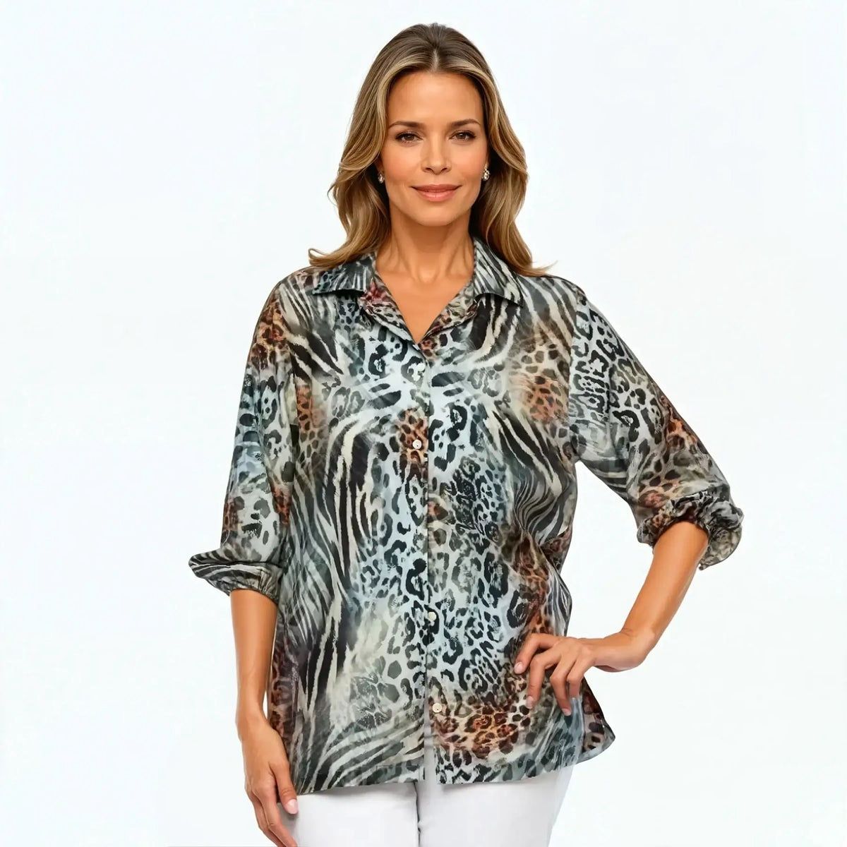 Claire P Jungle Silk Shirt