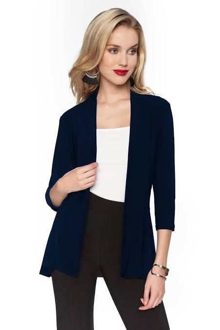 Frank Lyman Dark Navy Peplin Jacket 071