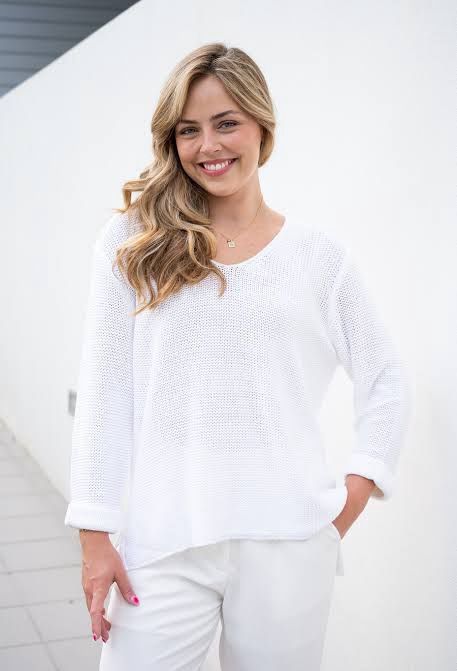 Silver Wishes Cotton Knit White K3020