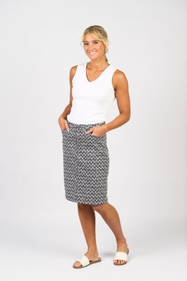 Vassalli Fan Cotton Skirt 372AV