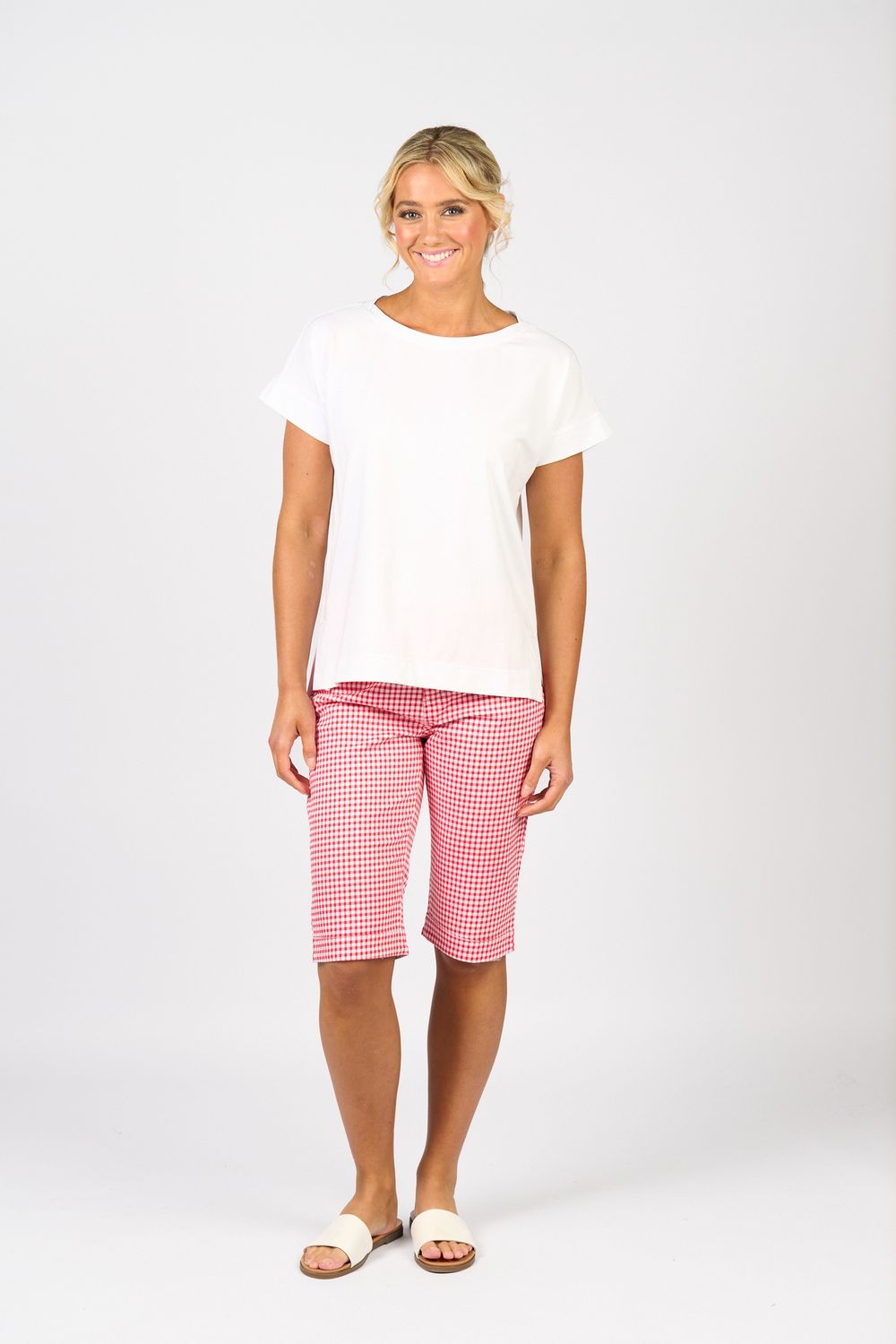 Vassalli White Drop Sleeve Top 4363